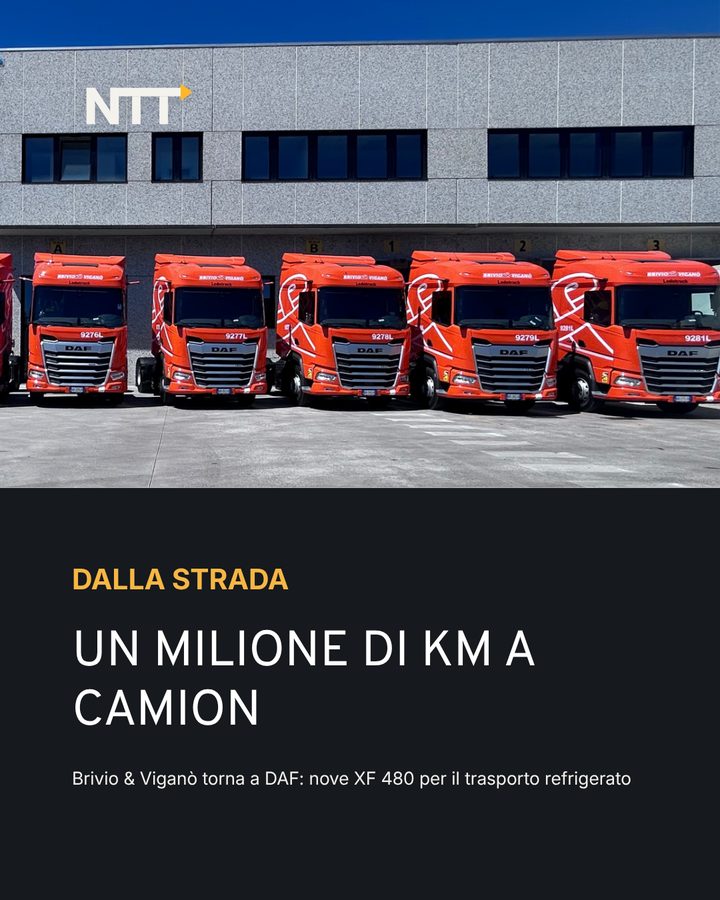 Post: «Un milione di km a camion», la flotta di DAF XF 480 di un'azienda di trasporto refrigerato